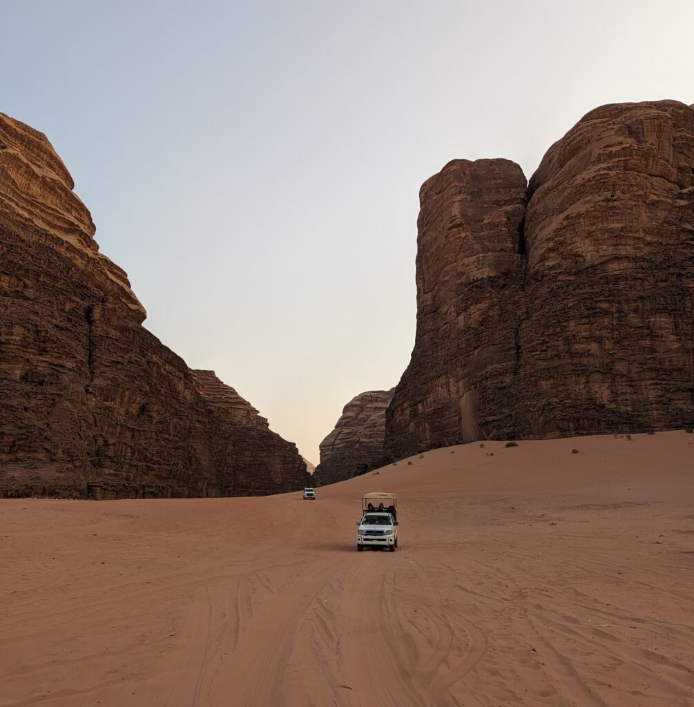 Driving in Wadi Rum